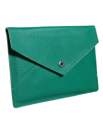 Bolso de mano de cuero verde, minibolso, funda para tableta