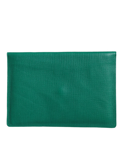 Bolso de mano de cuero verde, minibolso, funda para tableta