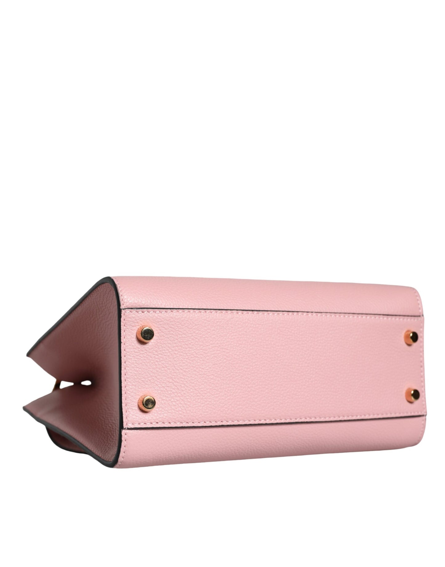 Bolso bandolera pequeño de piel de becerro granulada con asa superior en color rosa