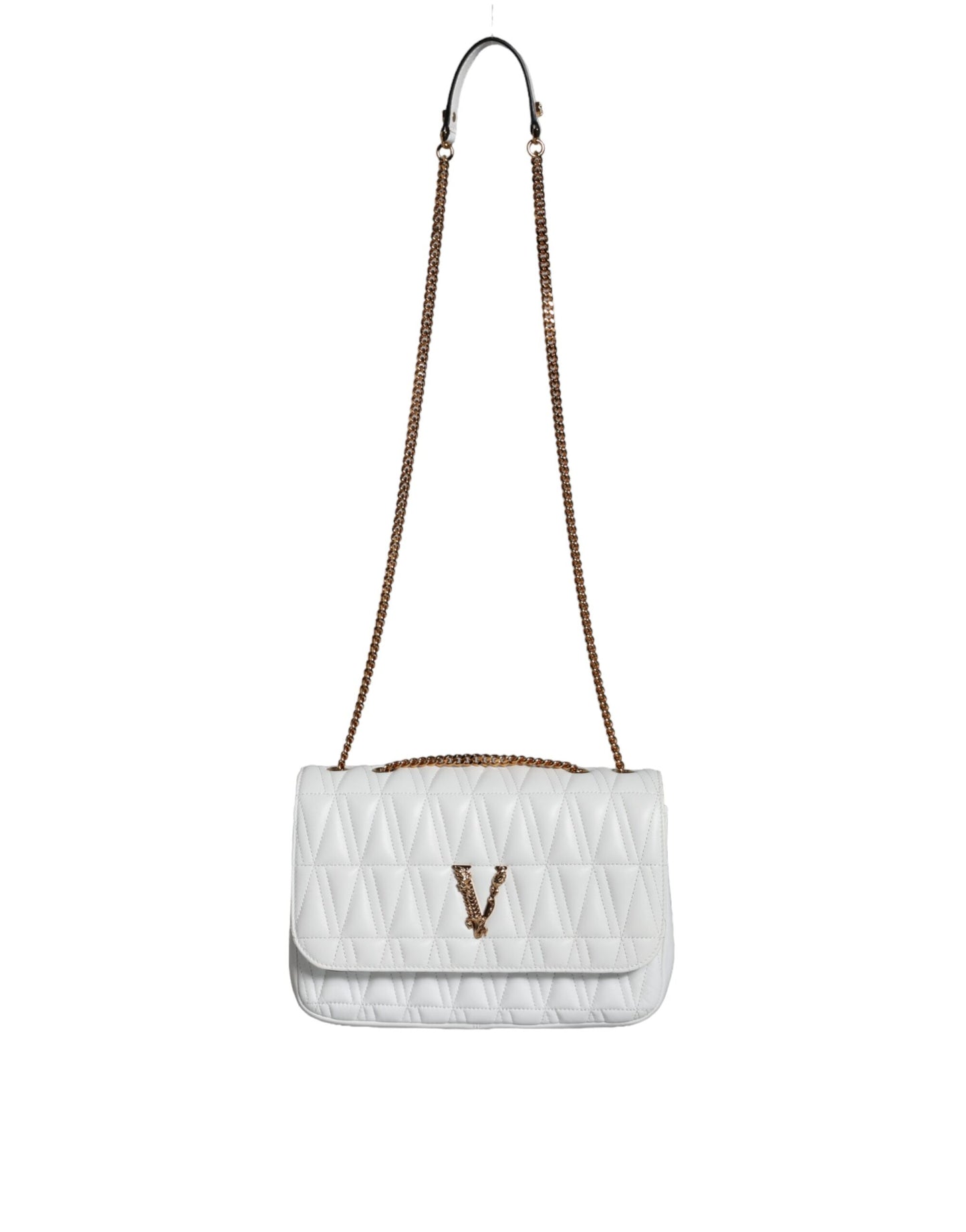 Mini bolso bandolera de piel napa blanca