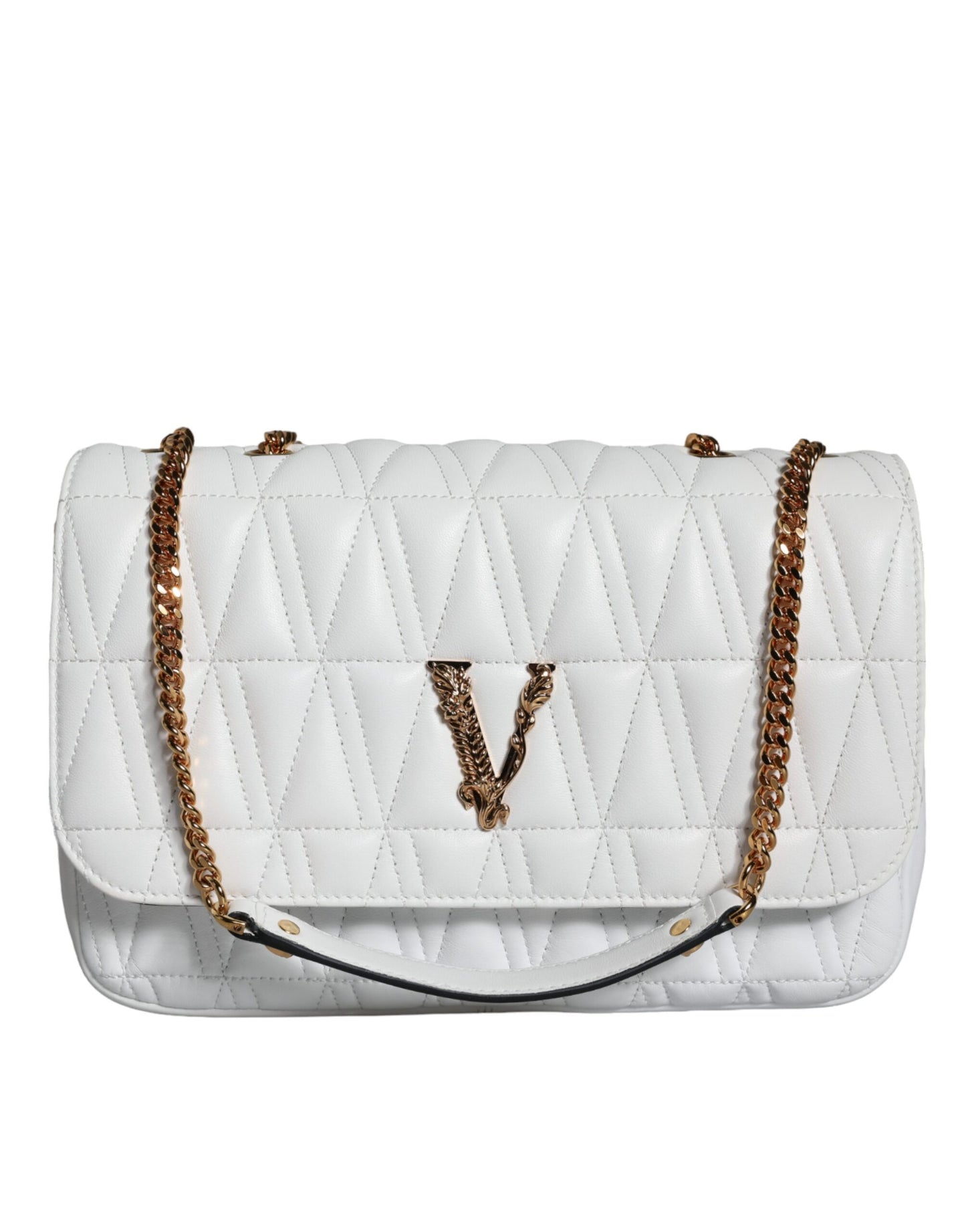 Mini bolso bandolera de piel napa blanca