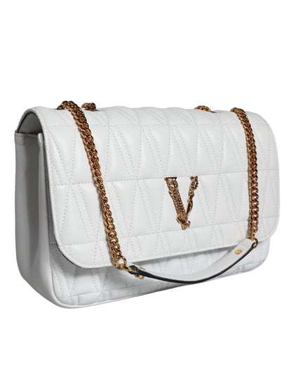 Mini bolso bandolera de piel napa blanca