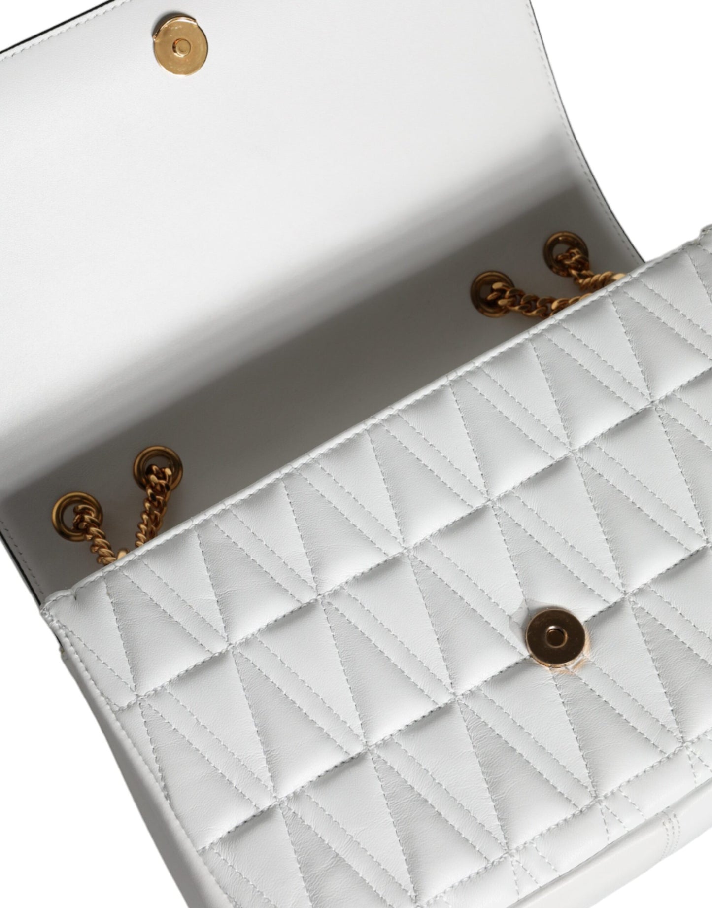 Mini bolso bandolera de piel napa blanca