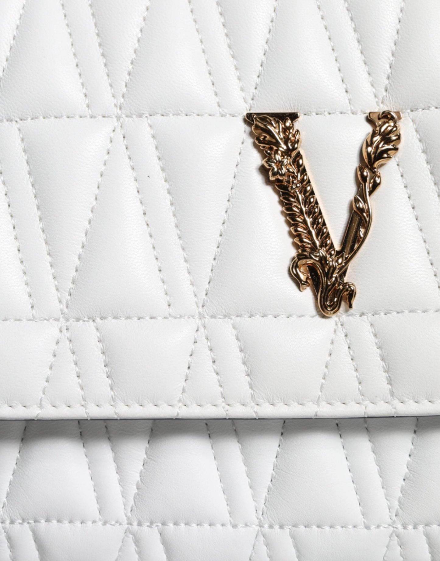 Mini bolso bandolera de piel napa blanca