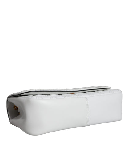 Mini bolso bandolera de piel napa blanca