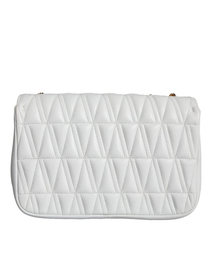 Mini bolso bandolera de piel napa blanca