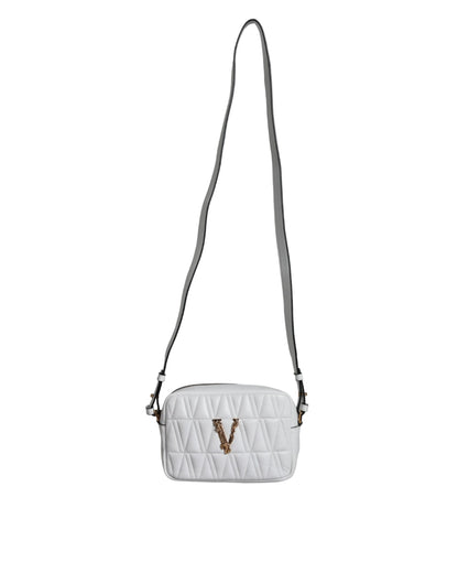 Bolso bandolera de piel napa acolchada blanca
