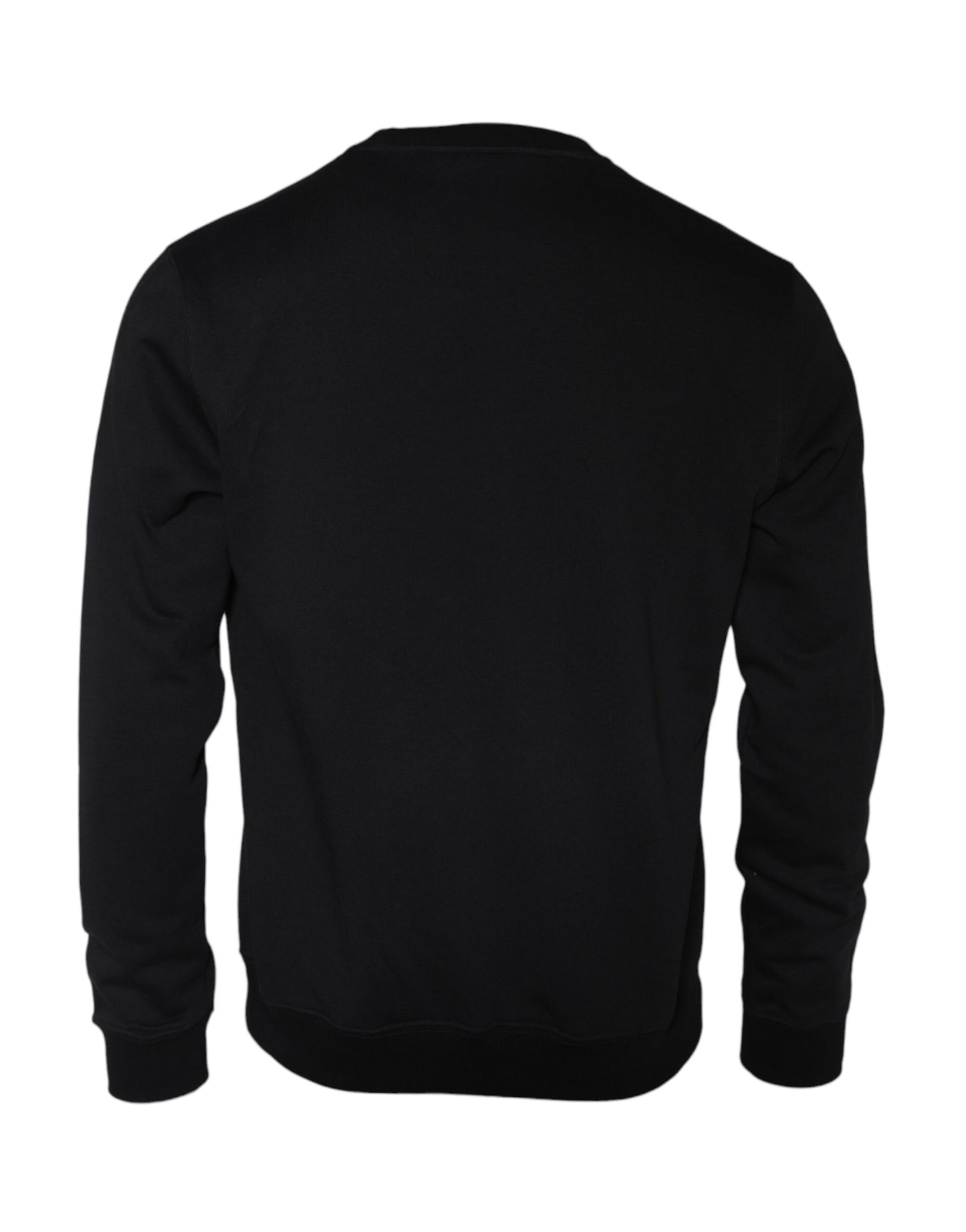 Sudadera con cuello redondo de algodón y polar Medusa negra