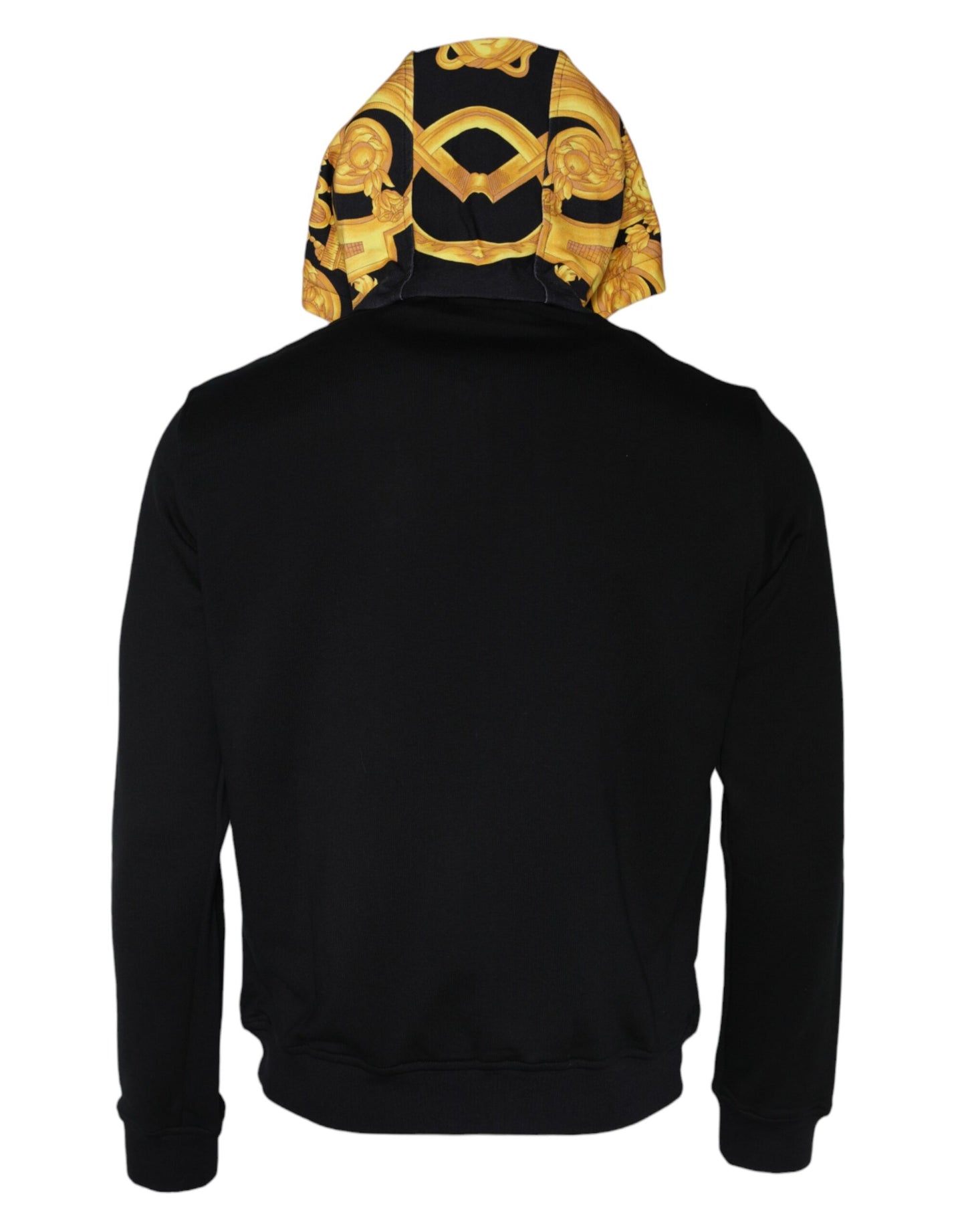 Sudadera con capucha y cremallera completa de algodón con estampado de Medusa negra