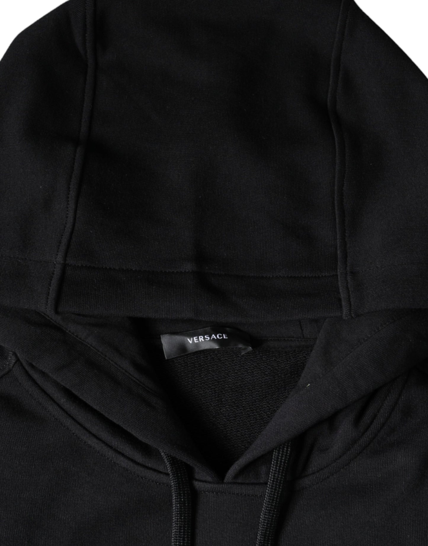 Sudadera con capucha y estampado de Medusa negra de algodón