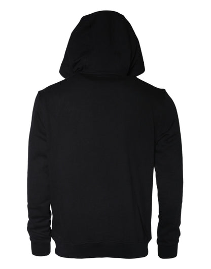 Sudadera con capucha y estampado de Medusa negra de algodón