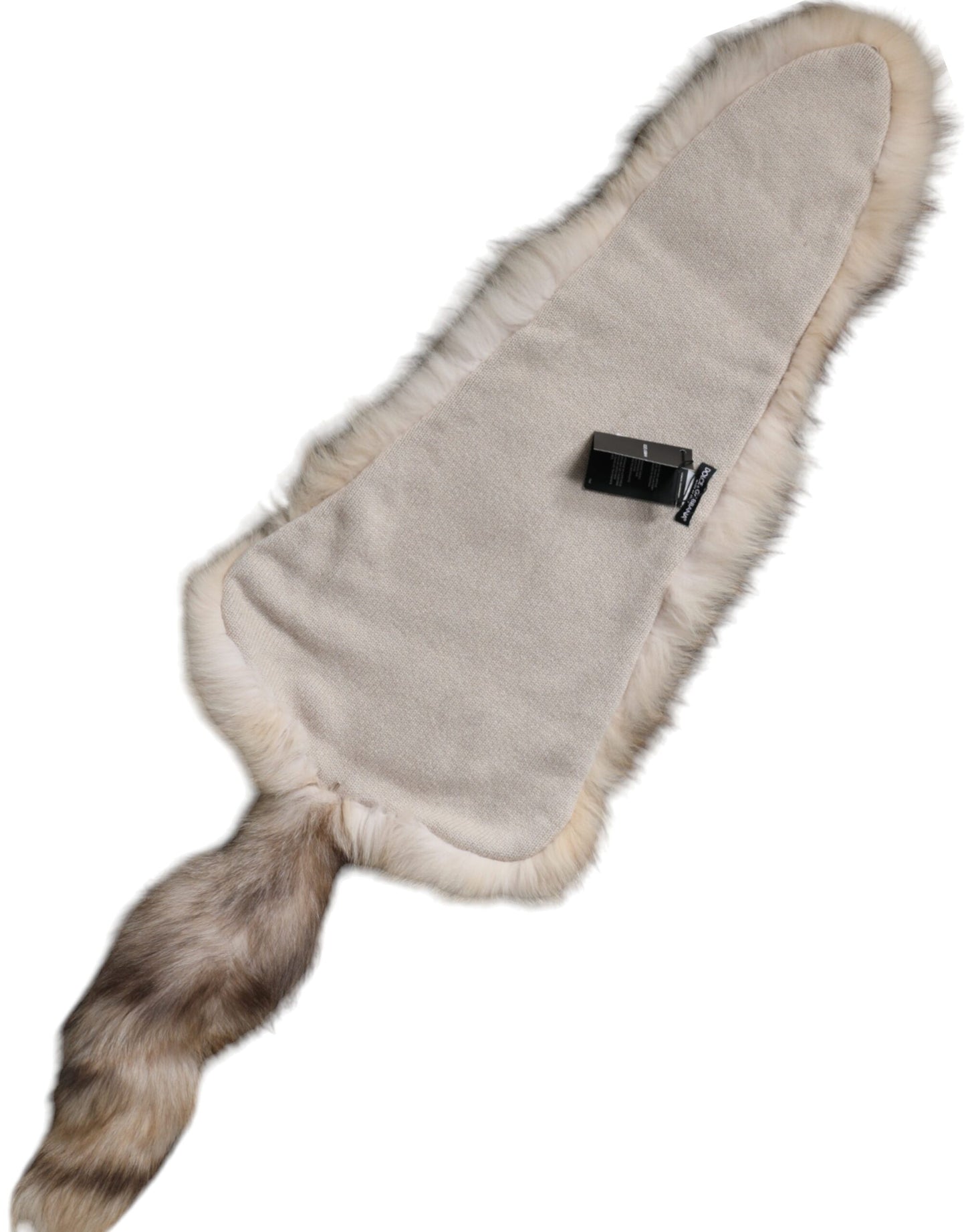 Bufanda de invierno con cuello de piel de zorro marrón escarchado