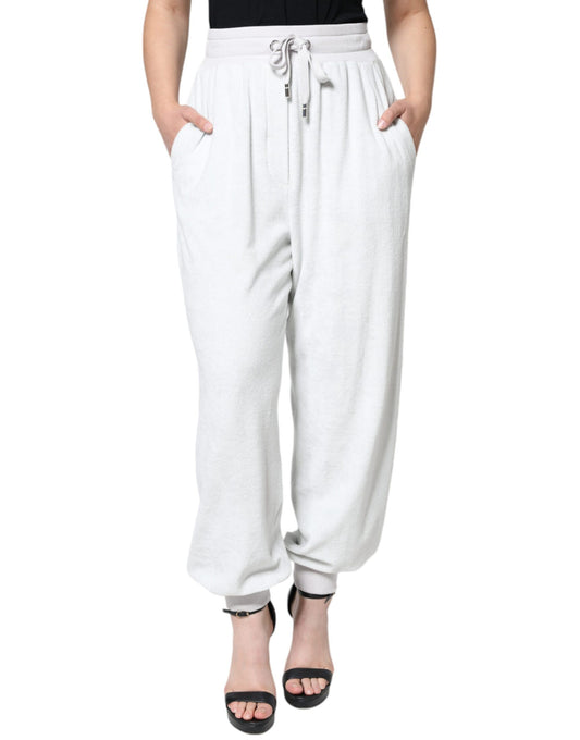 Pantalones deportivos de nailon blanco para jogging