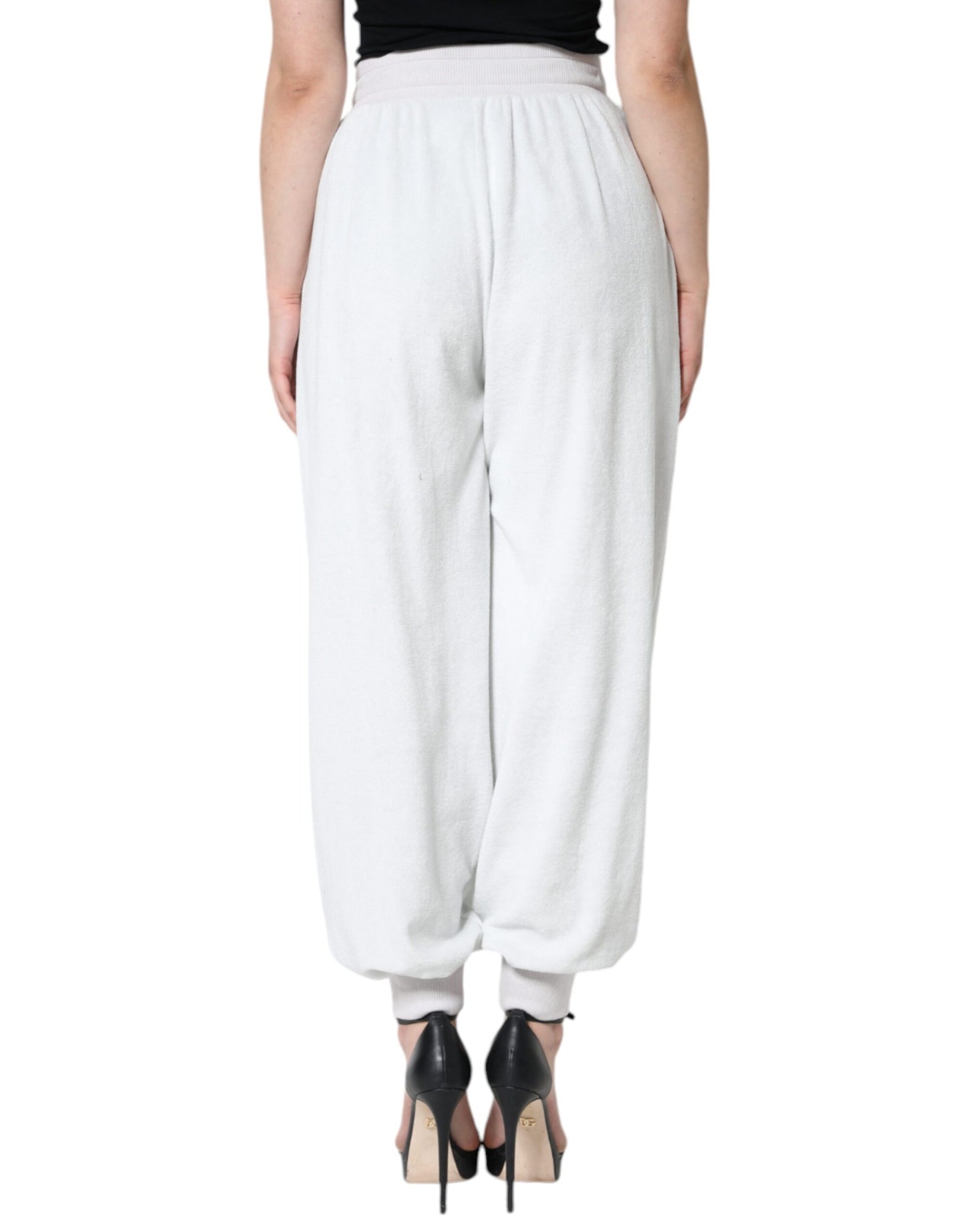 Pantalones deportivos de nailon blanco para jogging