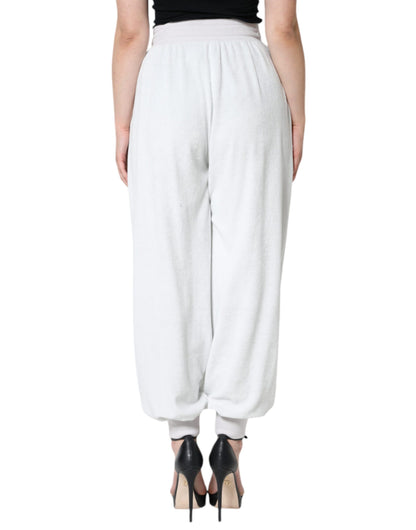 Pantalones deportivos de nailon blanco para jogging