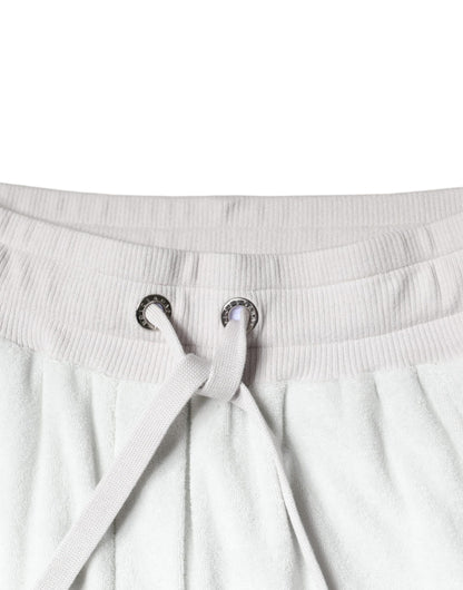 Pantalones deportivos de nailon blanco para jogging