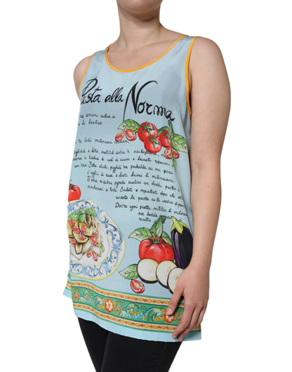 Camiseta sin mangas con estampado de pasta Alla Norma multicolor