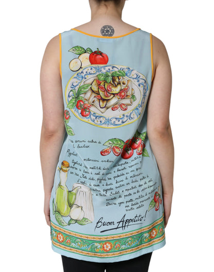 Camiseta sin mangas con estampado de pasta Alla Norma multicolor
