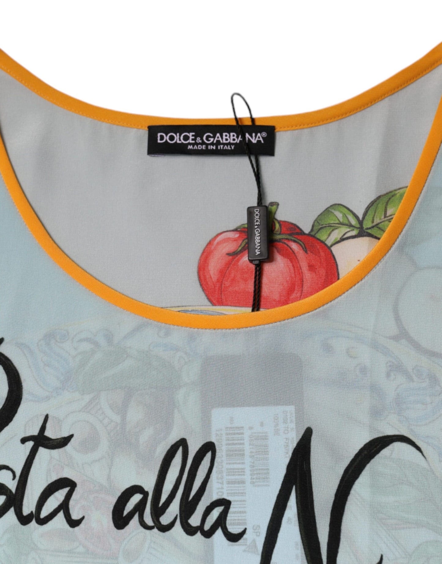 Camiseta sin mangas con estampado de pasta Alla Norma multicolor