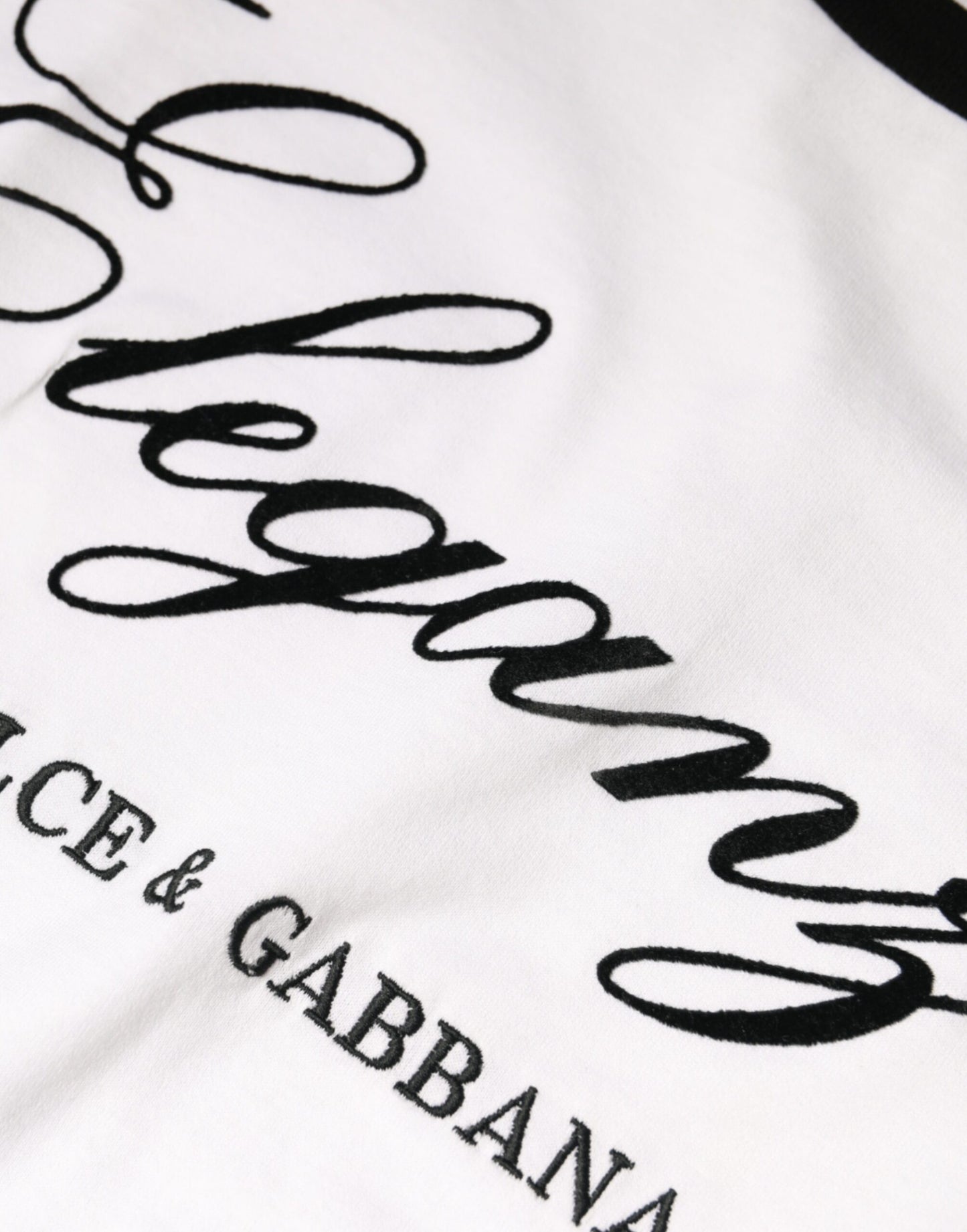 Camiseta de algodón de manga corta con estampado Eleganza blanca