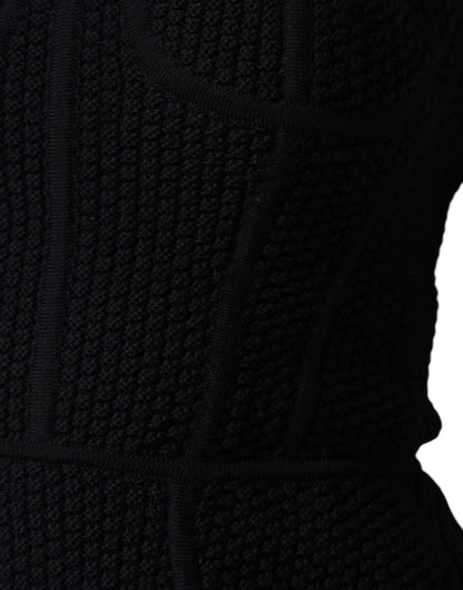Blusa negra tipo corsé sin mangas con bustier