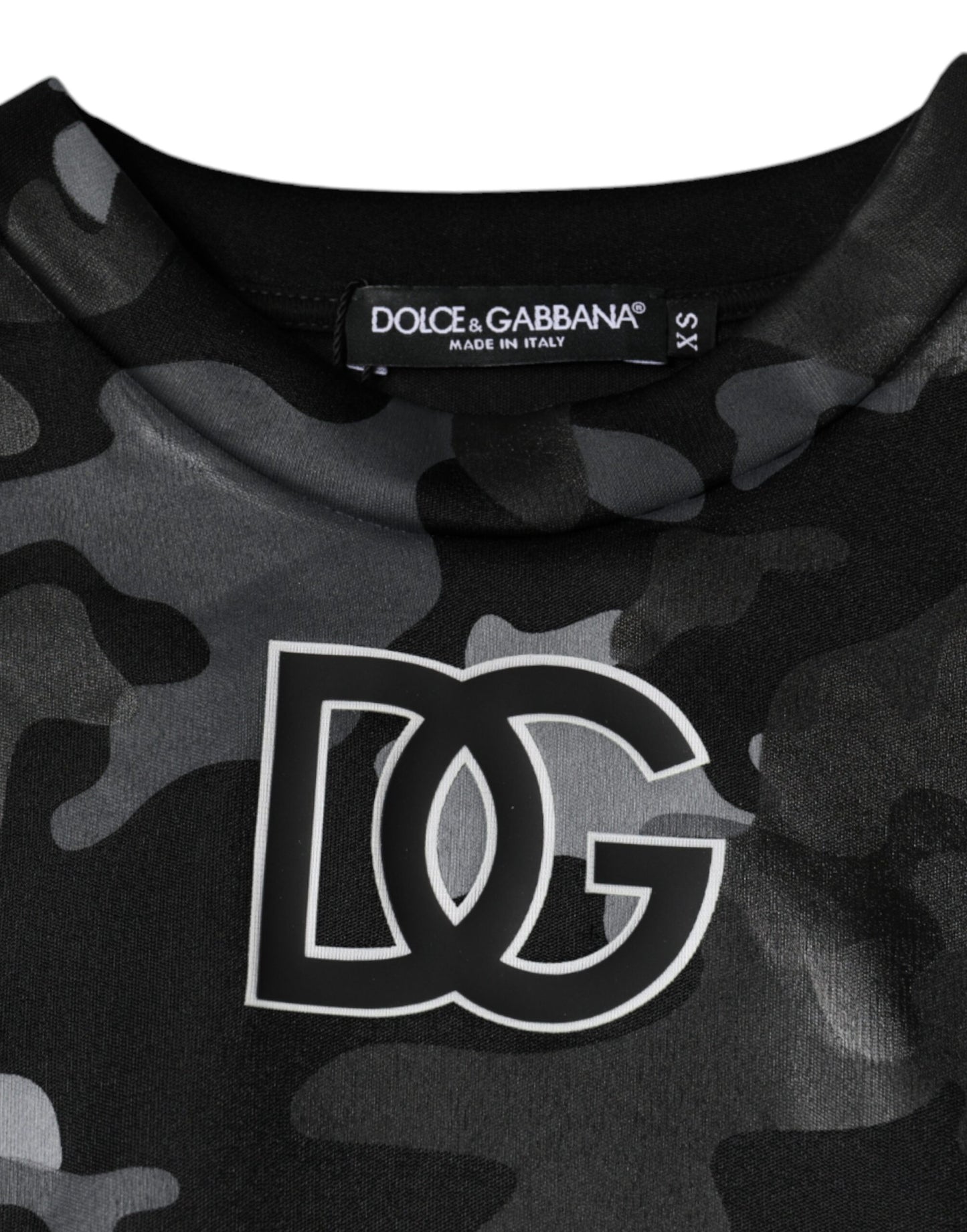Sudadera con cuello redondo y estampado de camuflaje negro