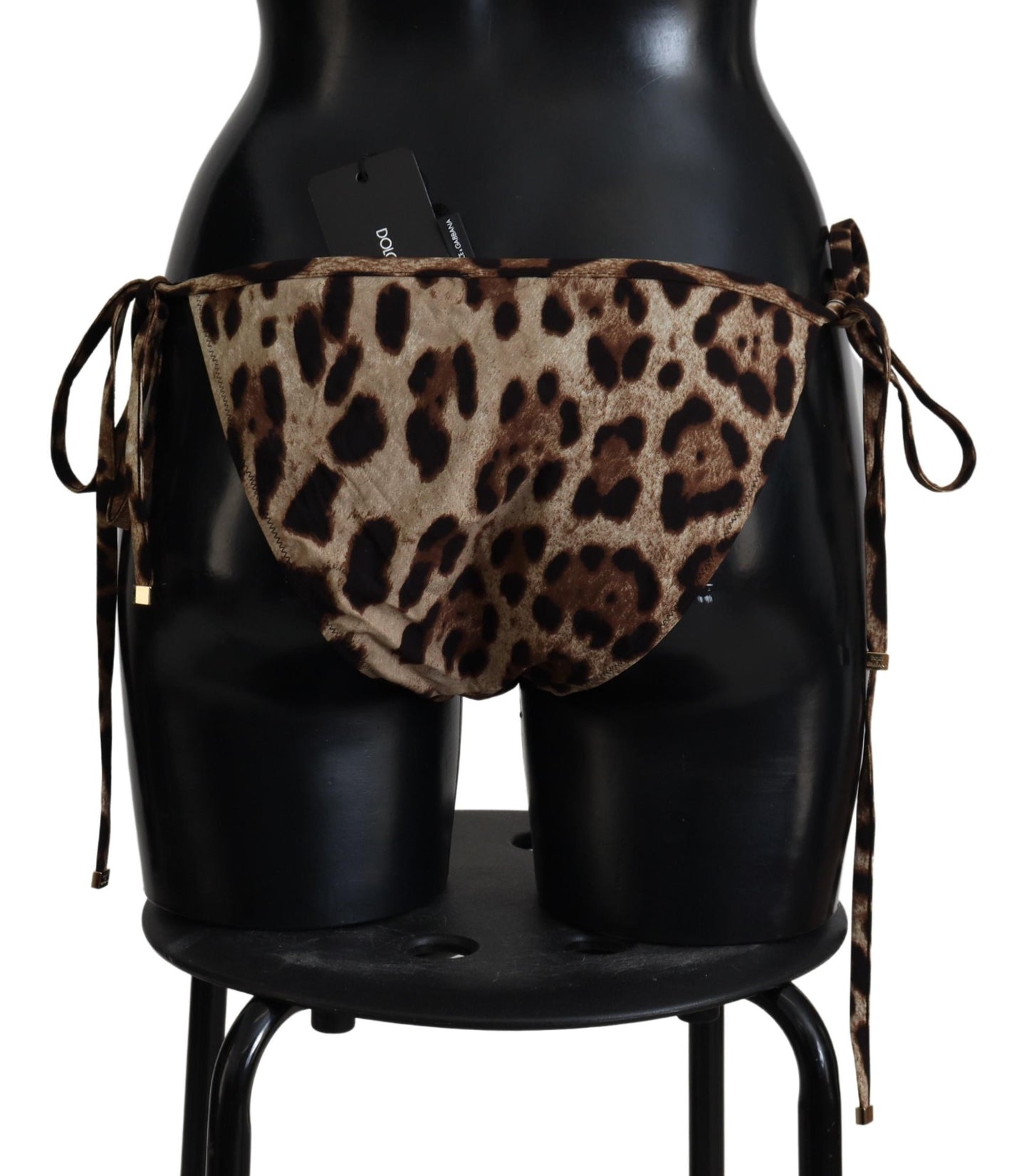 Traje de baño con estampado de leopardo marrón, parte inferior del bikini