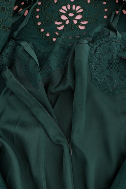 Elegante vestido verde de corte A