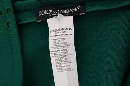 Elegante vestido verde de corte A