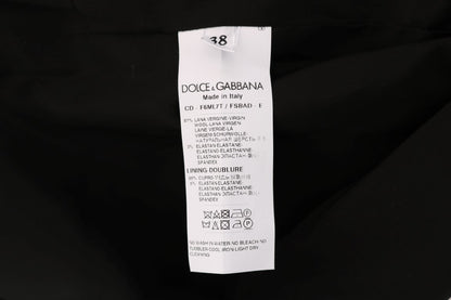 Elegante vestido de mezcla de lana con lunares