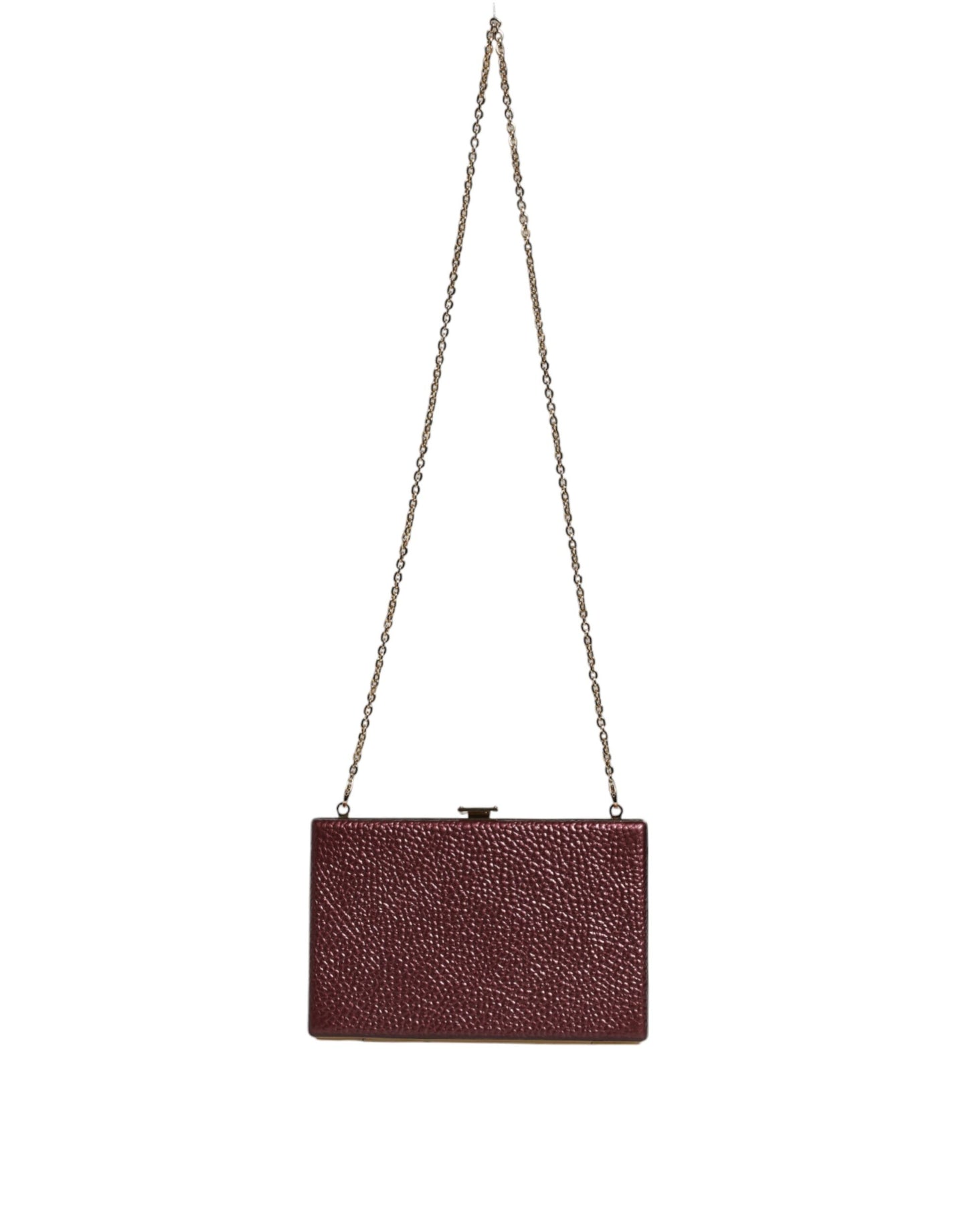 Bolso bandolera de noche de piel color granate
