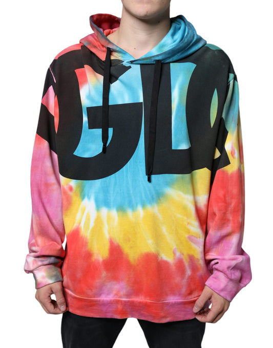 Sudadera con capucha y teñido anudado multicolor