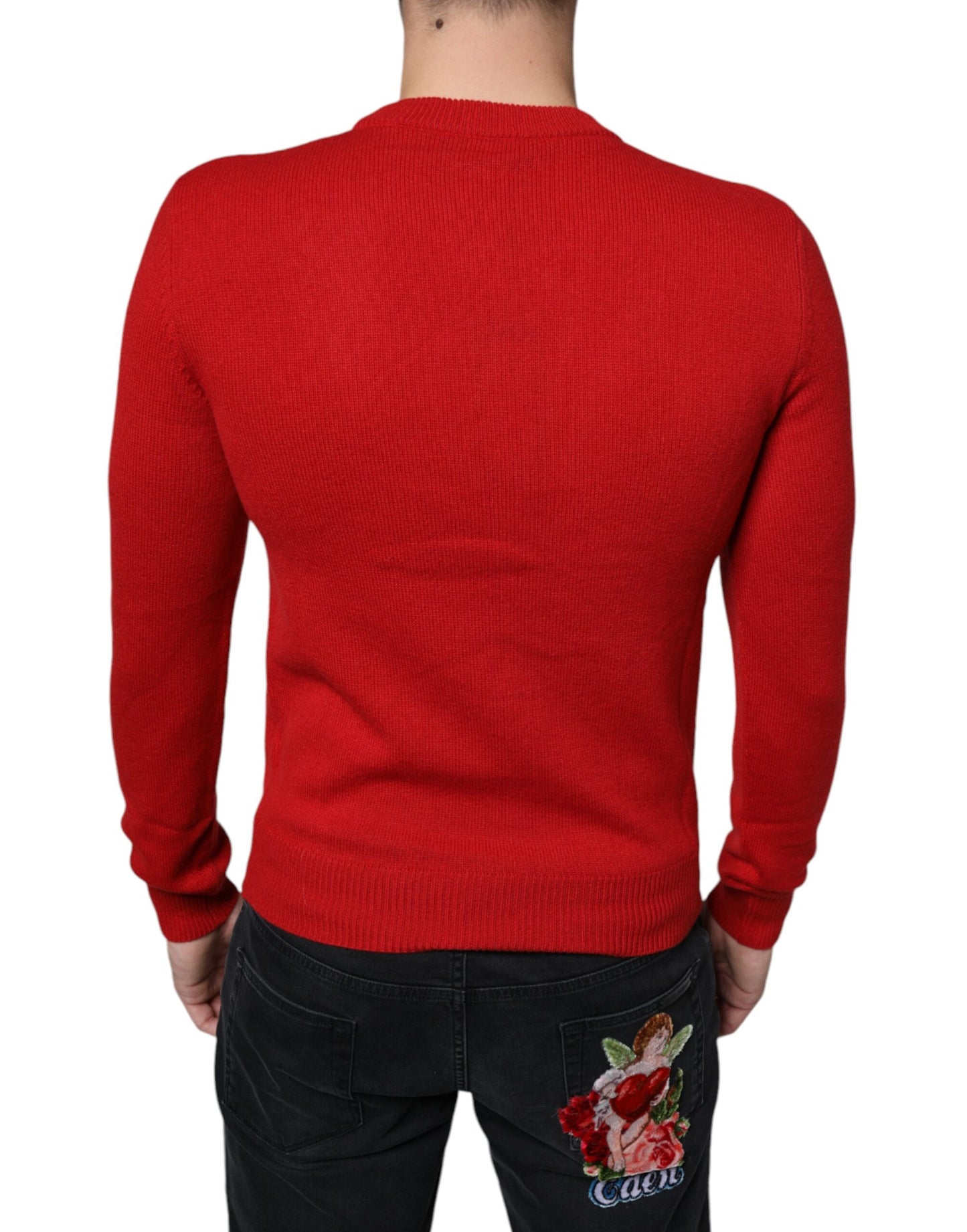 Sudadera de cuello redondo de lana "Soy el Rey" de Red I'm The King