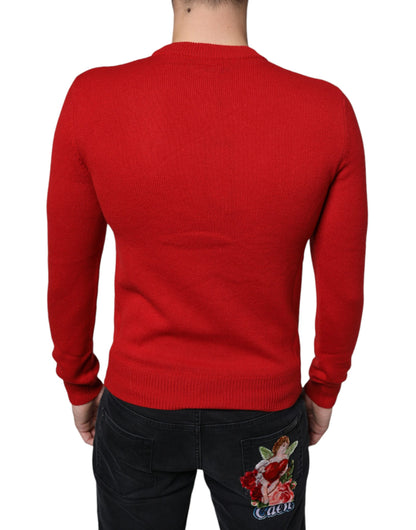 Sudadera de cuello redondo de lana "Soy el Rey" de Red I'm The King