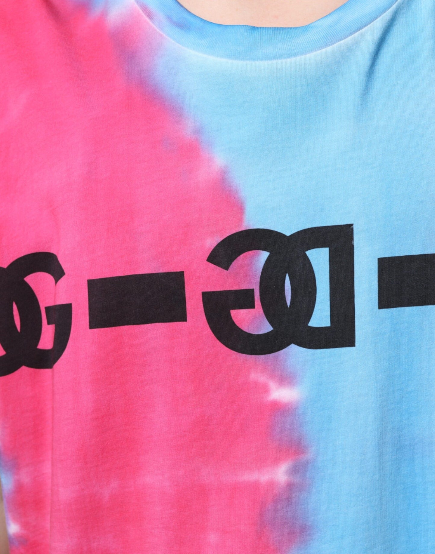 Camiseta sin mangas de algodón con efecto tie-dye multicolor