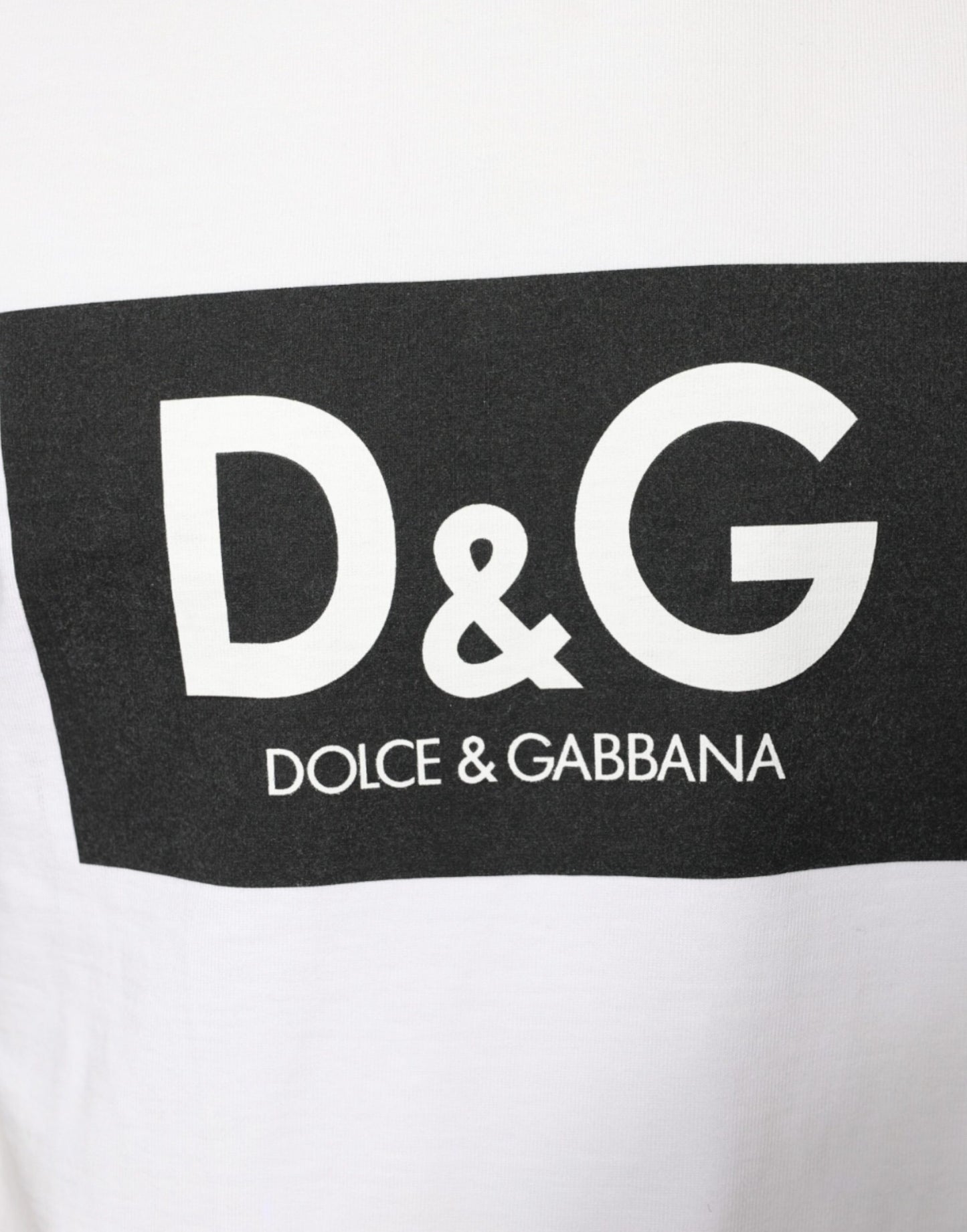 Camiseta informal de algodón blanca con estampado del logotipo DG
