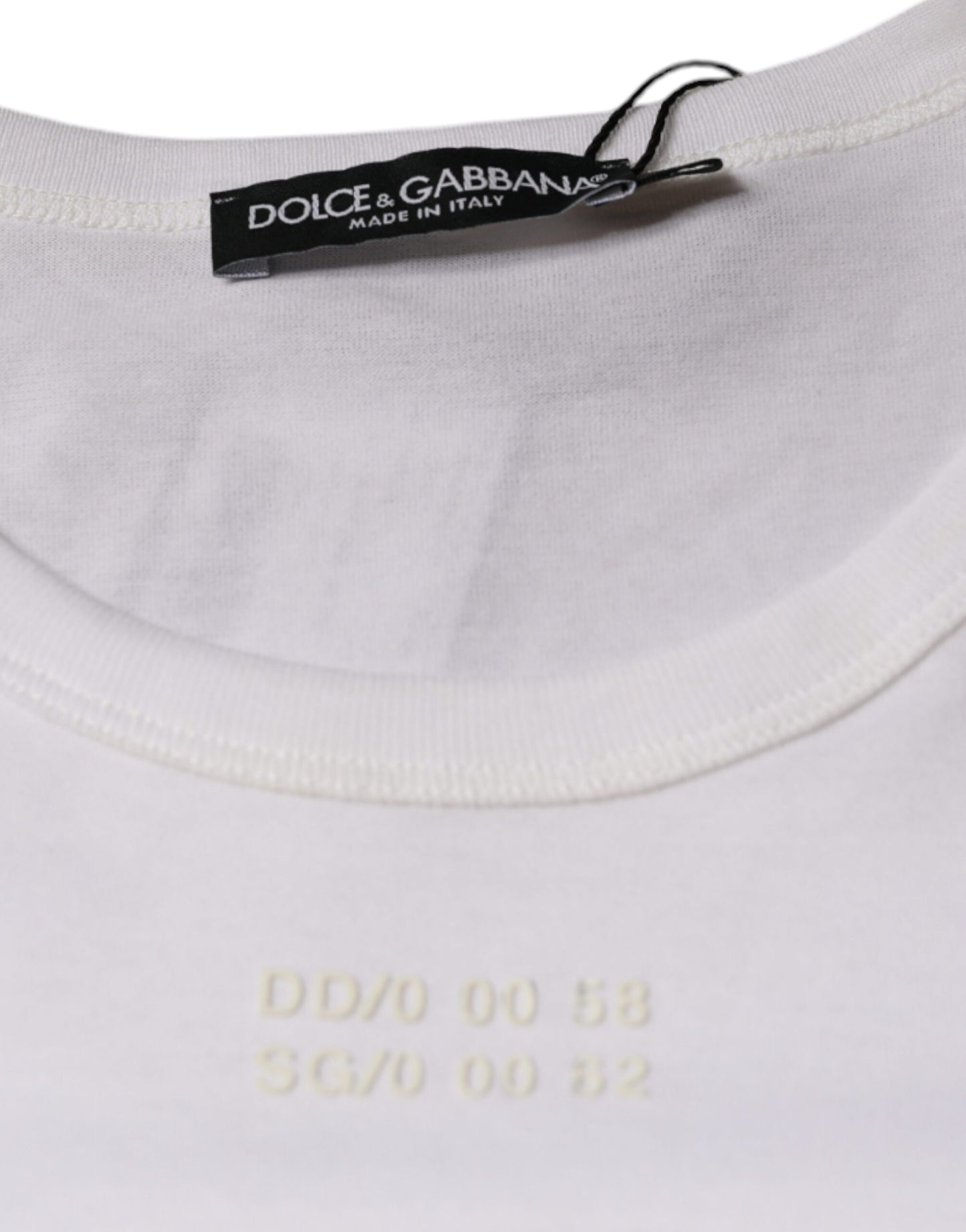 Camiseta blanca de algodón de manga corta con bolsillo