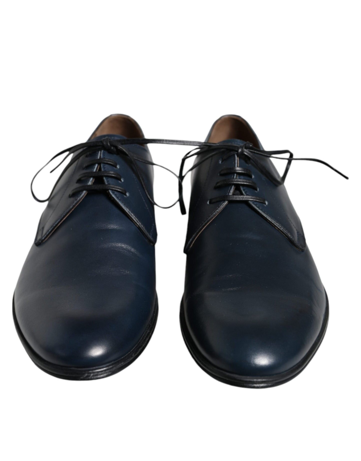 Zapatos formales Derby de cuero azul marino