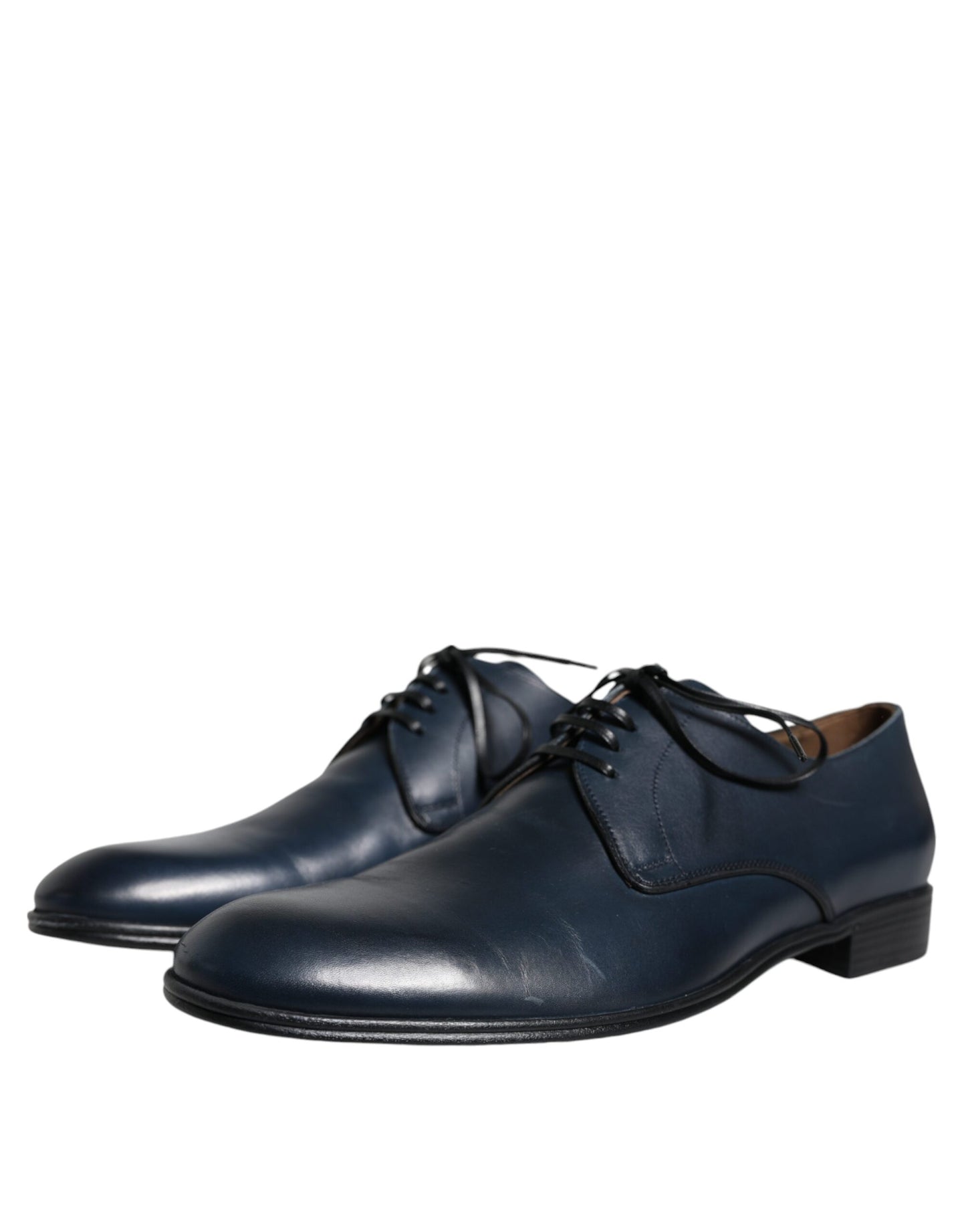 Zapatos formales Derby de cuero azul marino