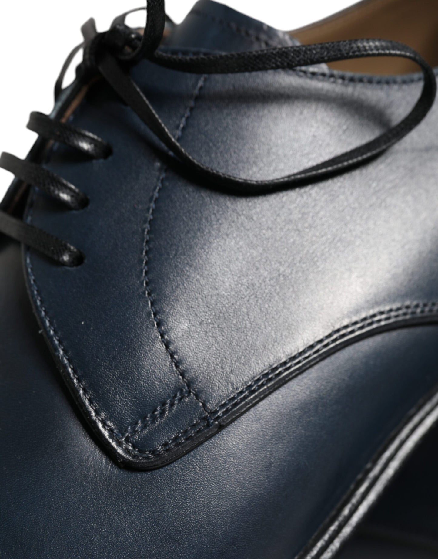 Zapatos formales Derby de cuero azul marino