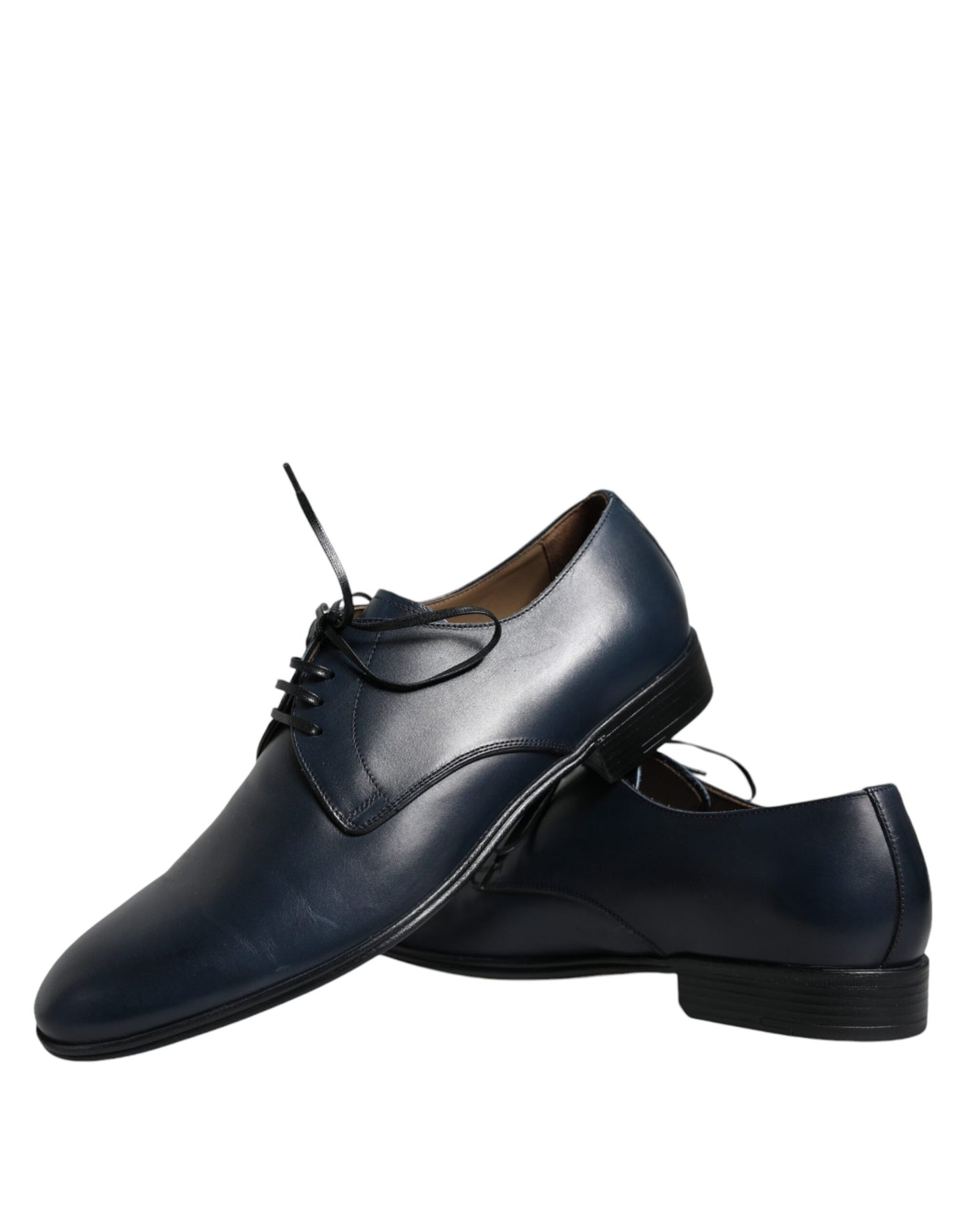 Zapatos formales Derby de cuero azul marino