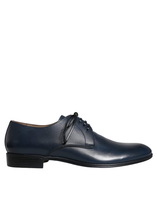 Zapatos formales Derby de cuero azul marino