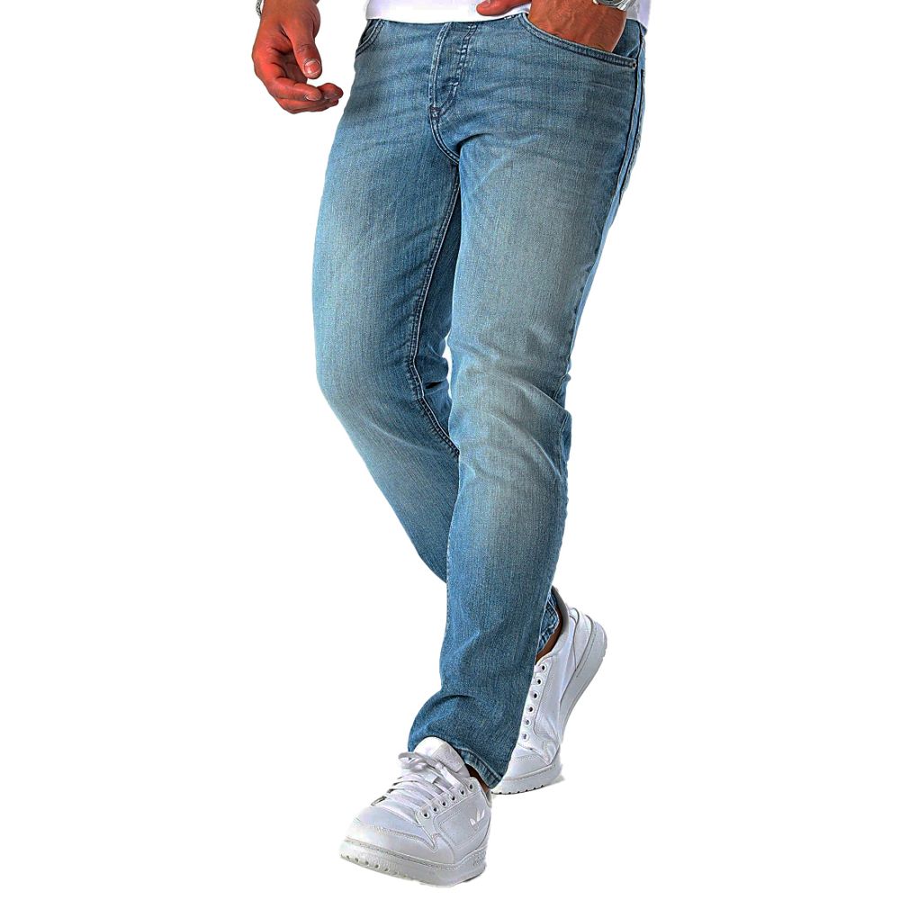 Vaqueros y pantalones de algodón azul