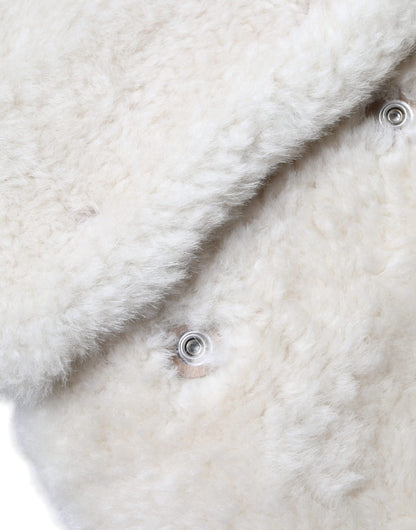 Chaqueta de abrigo tipo chaleco de piel de oveja blanca WARRENFORD