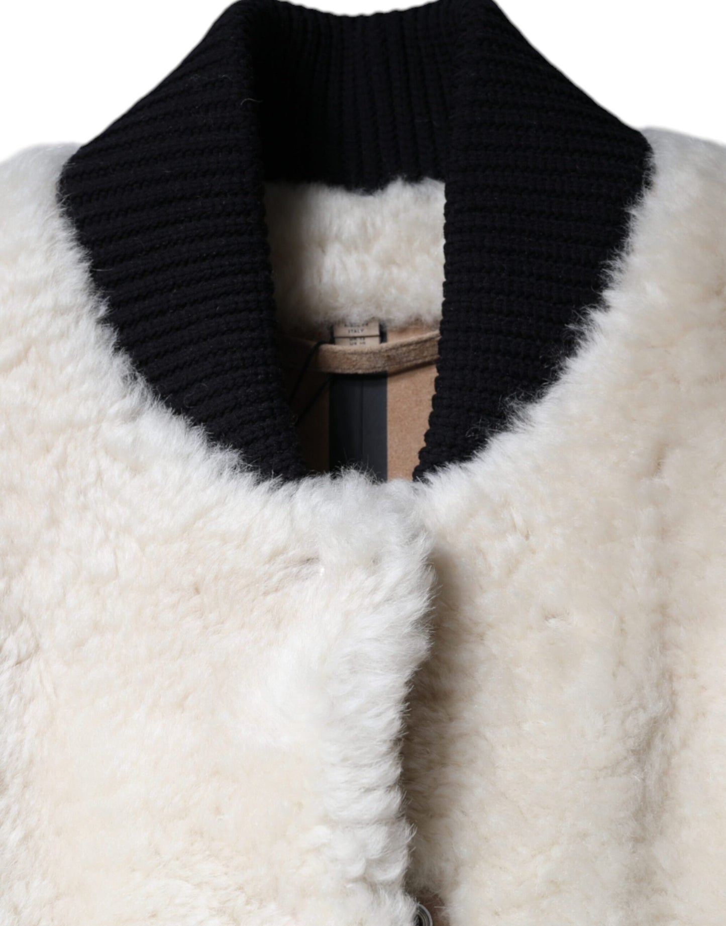 Chaqueta de abrigo tipo chaleco de piel de oveja blanca WARRENFORD