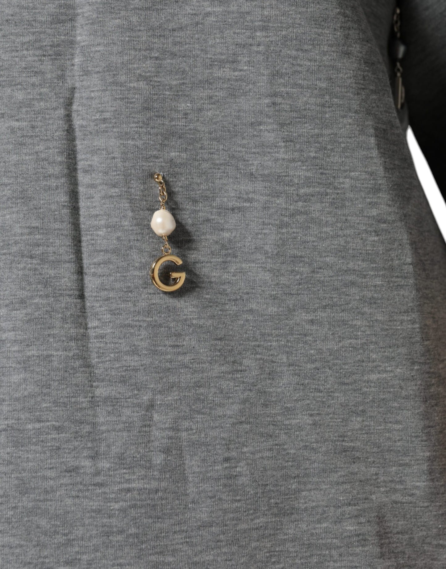 Camiseta adornada de mezcla de algodón gris
