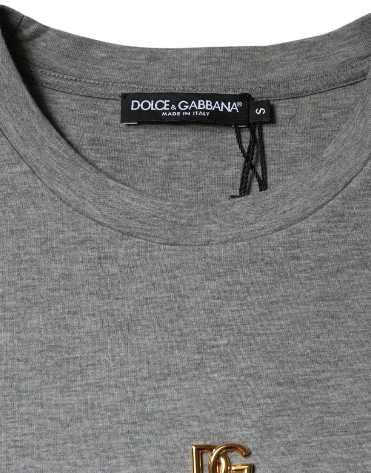 Camiseta adornada de mezcla de algodón gris