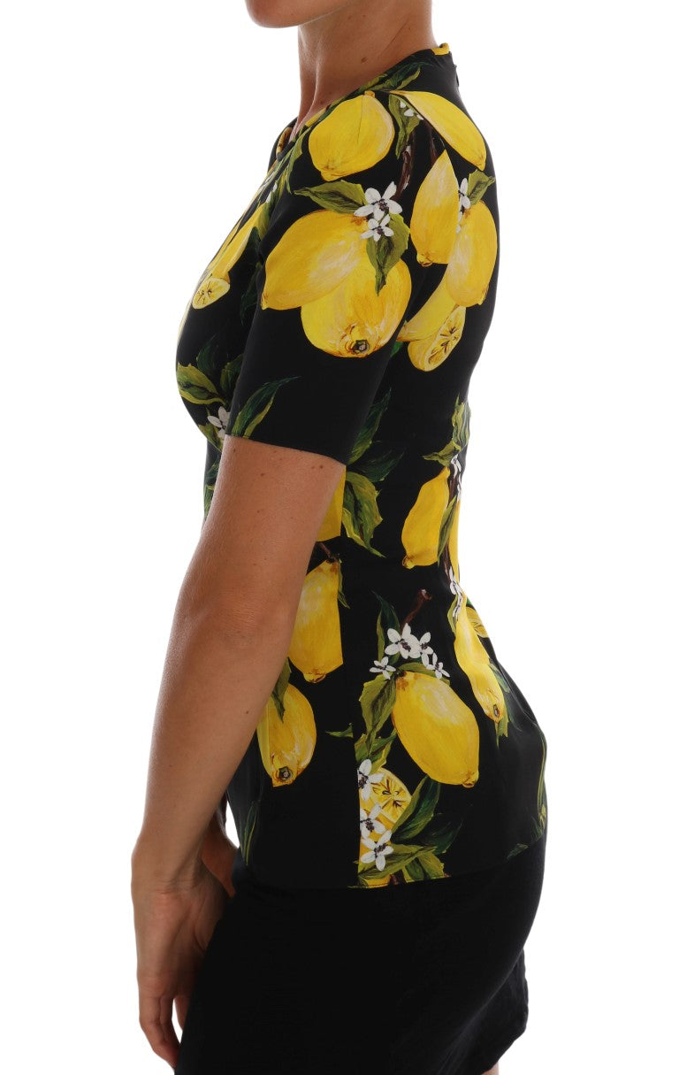 Blusa de seda con estampado de limones sicilianos