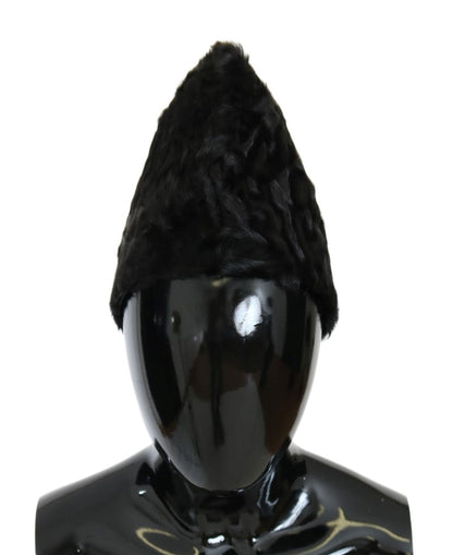 Elegante gorro de piel Xiangao negro