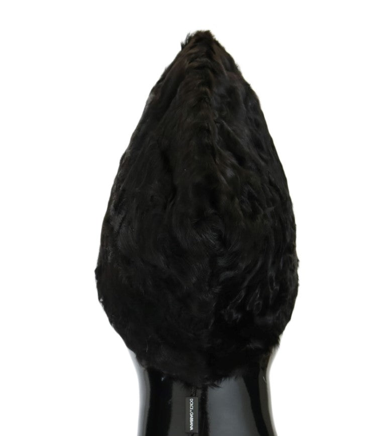 Elegante gorro de piel Xiangao negro